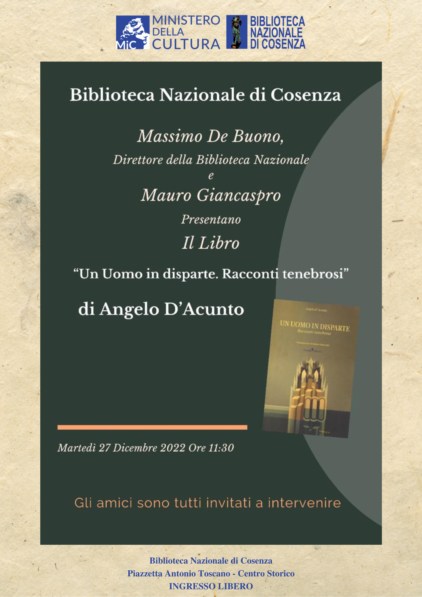 "Un uomo in disparte. Racconti tenebrosi"